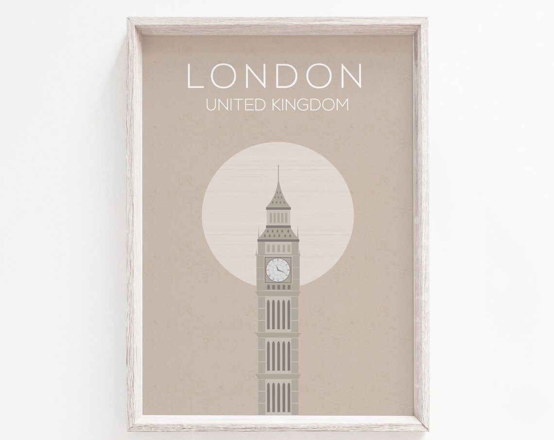 London Travel Poster, Wall Art Print