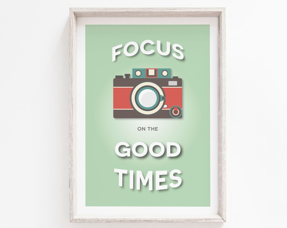 Mid-Century Quote Print, Modern Camera Poster