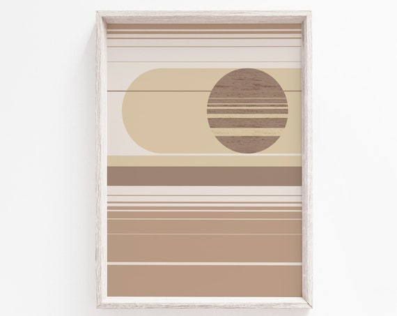 Minimalist Beige Wall Art Print, Modern Neutral
