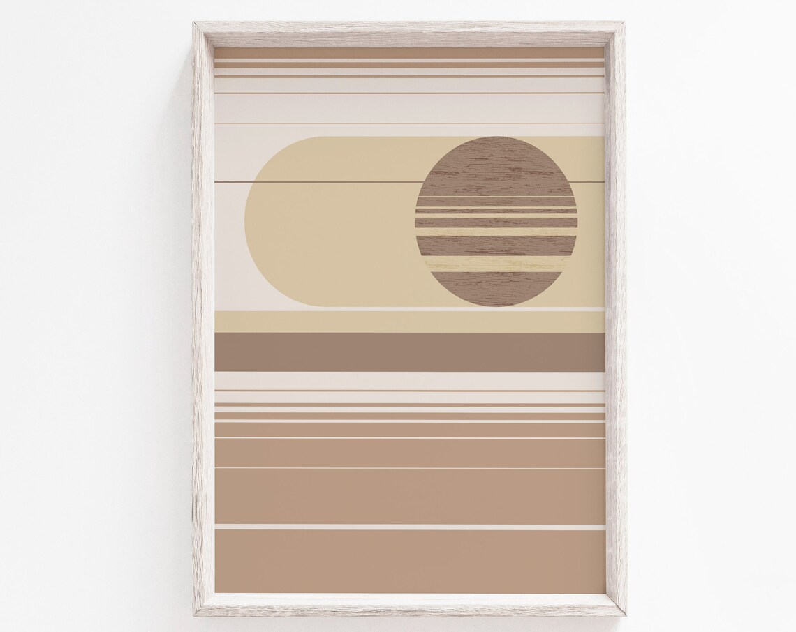 Minimalist Beige Wall Art Print, Modern Neutral