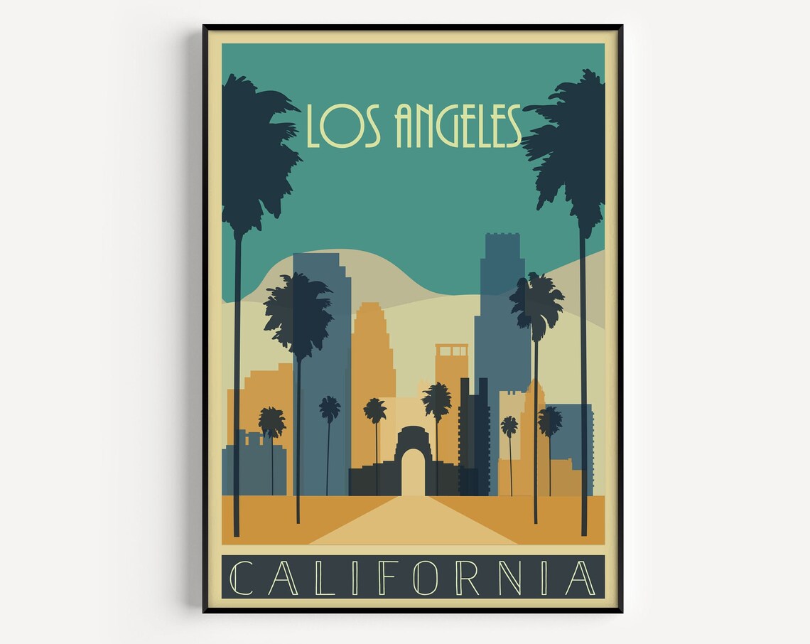 Los Angeles Modern Minimalist Travel Poster