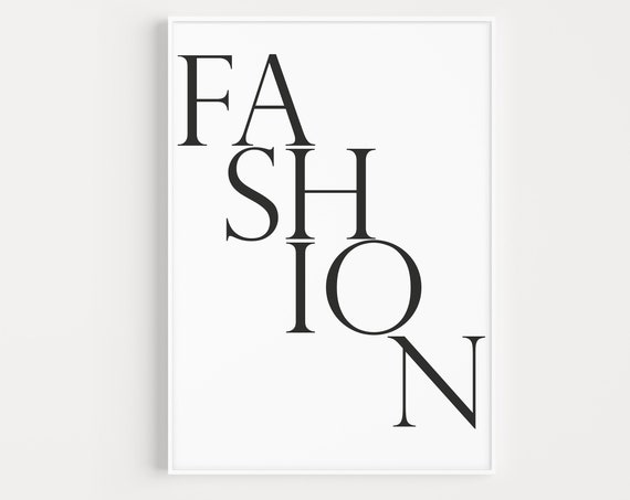 Black White Wall Art Print Prints Fashion Typography Poster