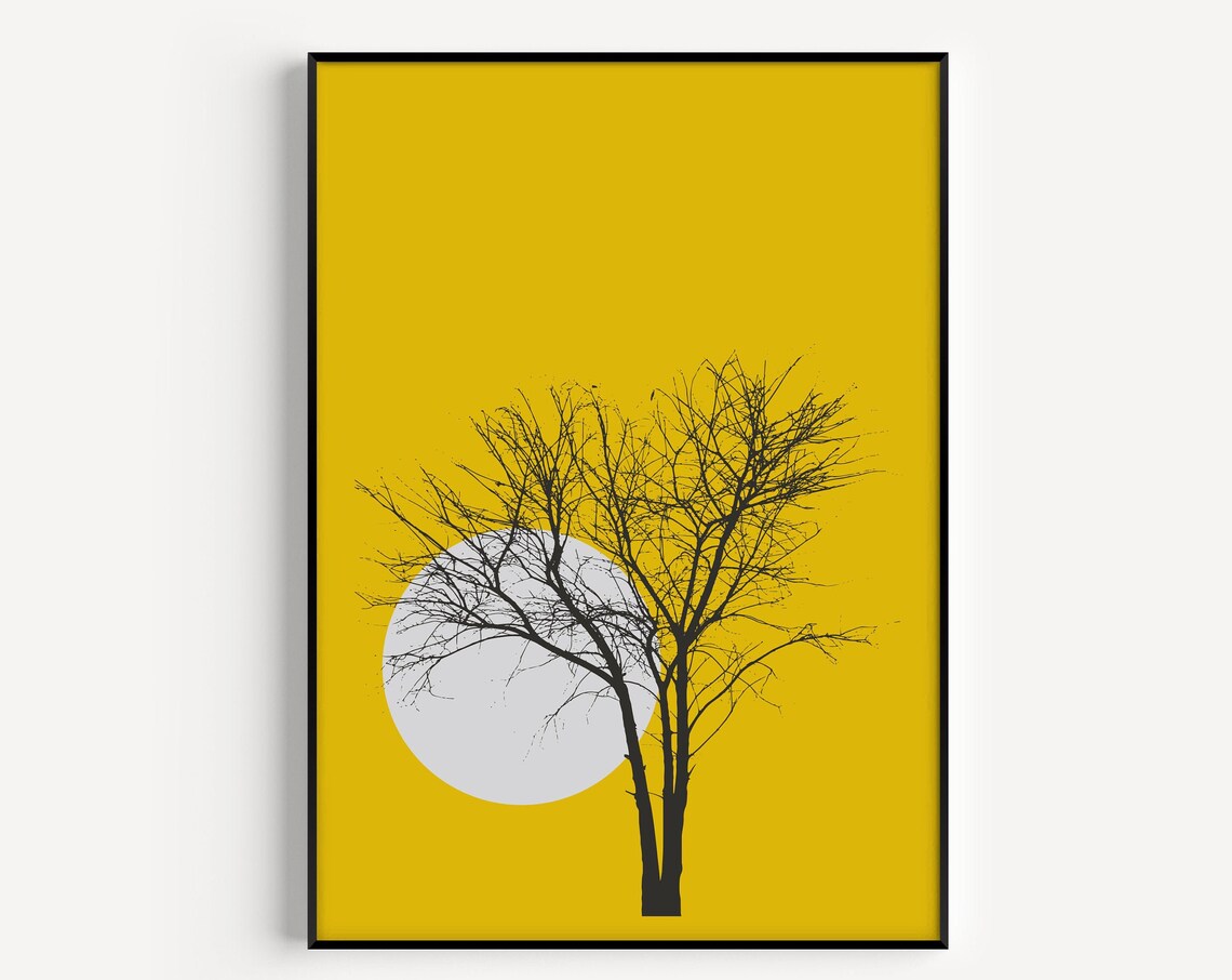Minimalist Tree Art Print, Scandinavian Modern