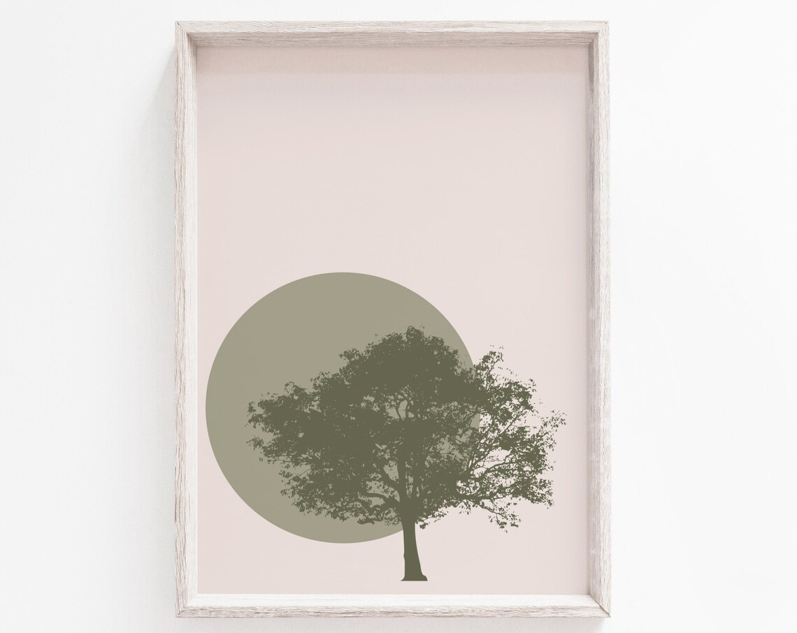 Tree Print Minimalist Wall Art Scandinavian Modern