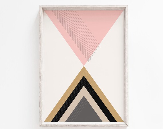 Geometric Poster Wall Art Print Prints Scandinavian Minimalist