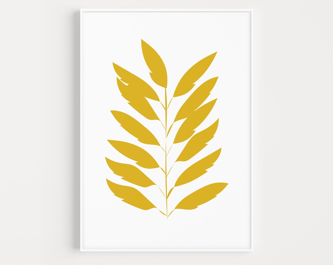 Leaf Minimalist Modern Scandinavian Art Print