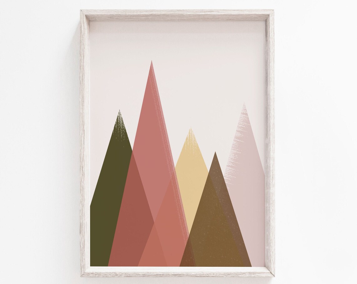 Mountain Scandinavian Geometric Art Print