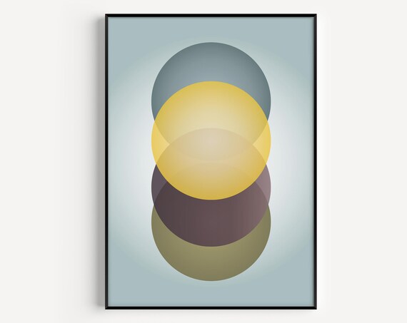 Wall Art Print Prints Scandinavian Minimalist Abstract Circles