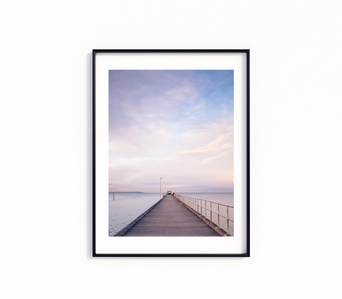 Mordialloc Pier Sunrise Pastel Seascape Coastal Photography Print