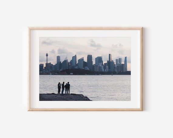 Sydney Skyline Sunset Print Bradleys View Art Australia Cityscape Photography