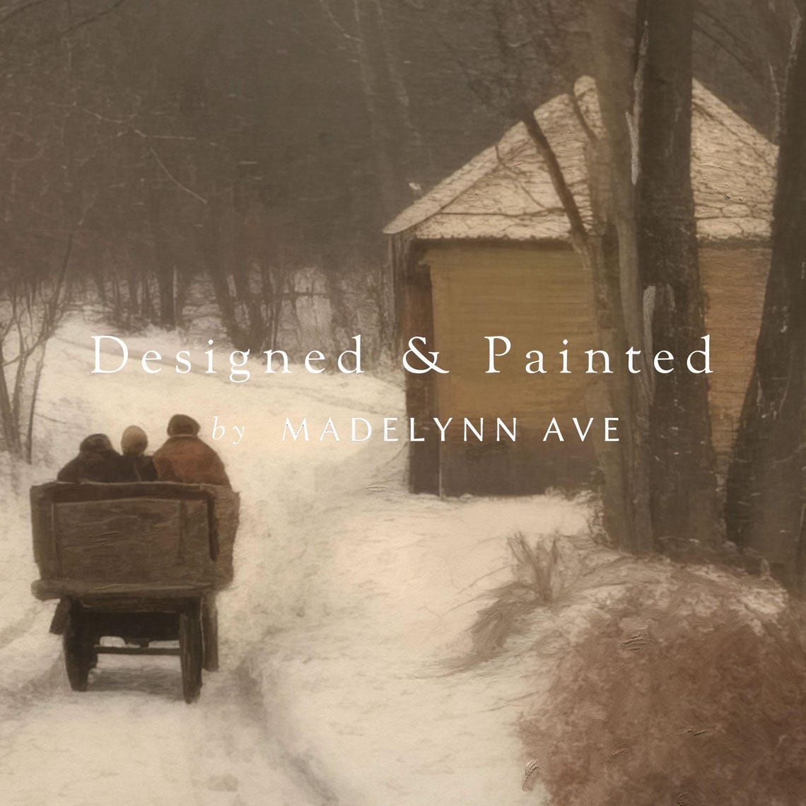 Winter Road Vintage Style Art Print - Image 6
