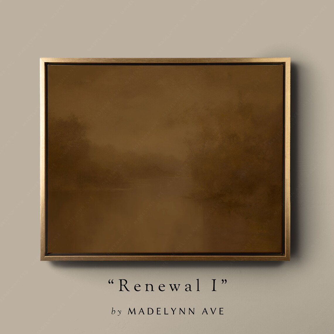 Moody Landscape Modern Art Print for Living Room