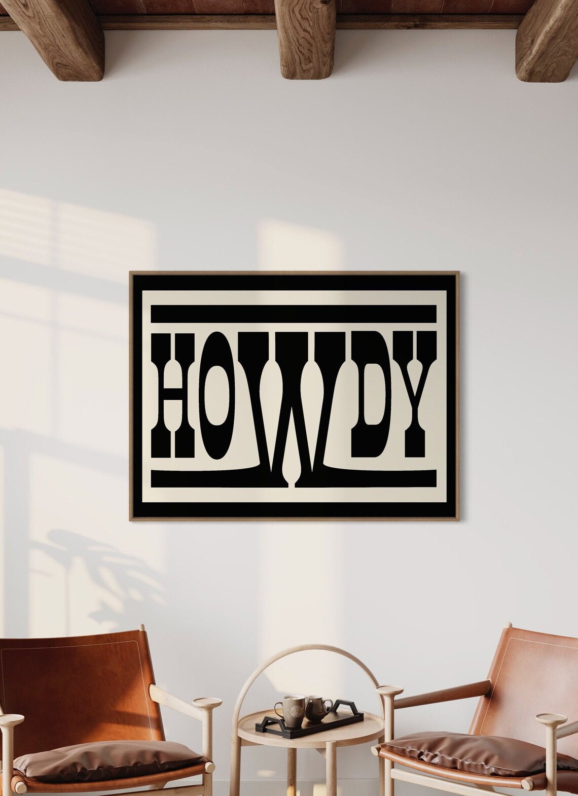 Howdy Typography, Western Ranch Decor Art Print - Image 2