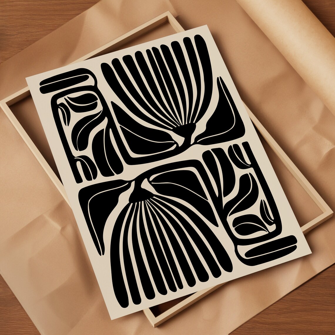 Abstract Botanical Poster, Vintage Decor - Image 2