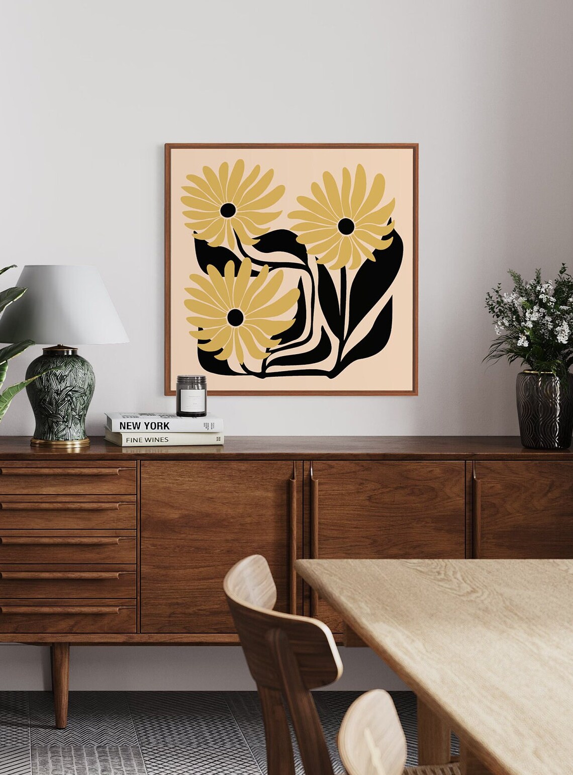 Botanical Print, Minimal Floral Illustration Poster - Image 3