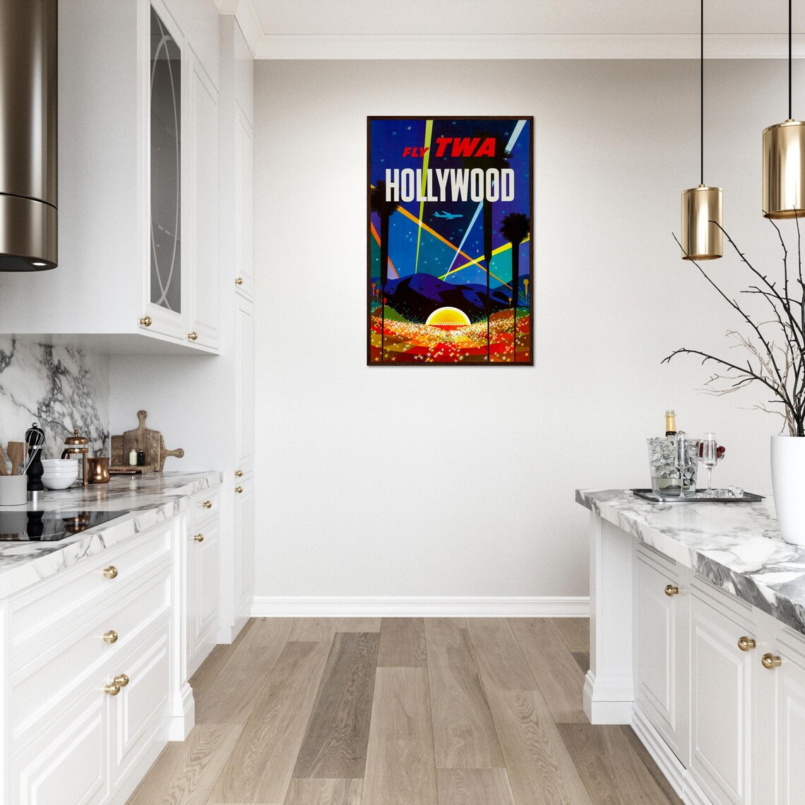 Los Angeles Travel Poster, Vintage Retro Decor - Image 3