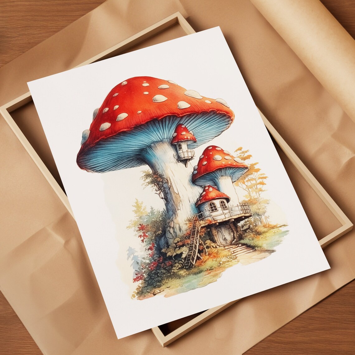 Mushroom Vintage Botanical Decor, Enchanted Forest Poster - Image 4