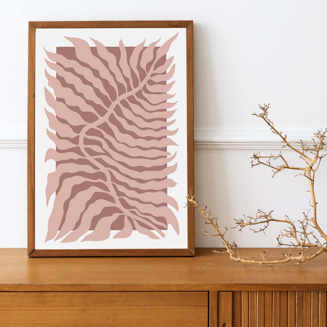 Botanical Fern Art Print, Minimalist Neutral Decor - Image 4