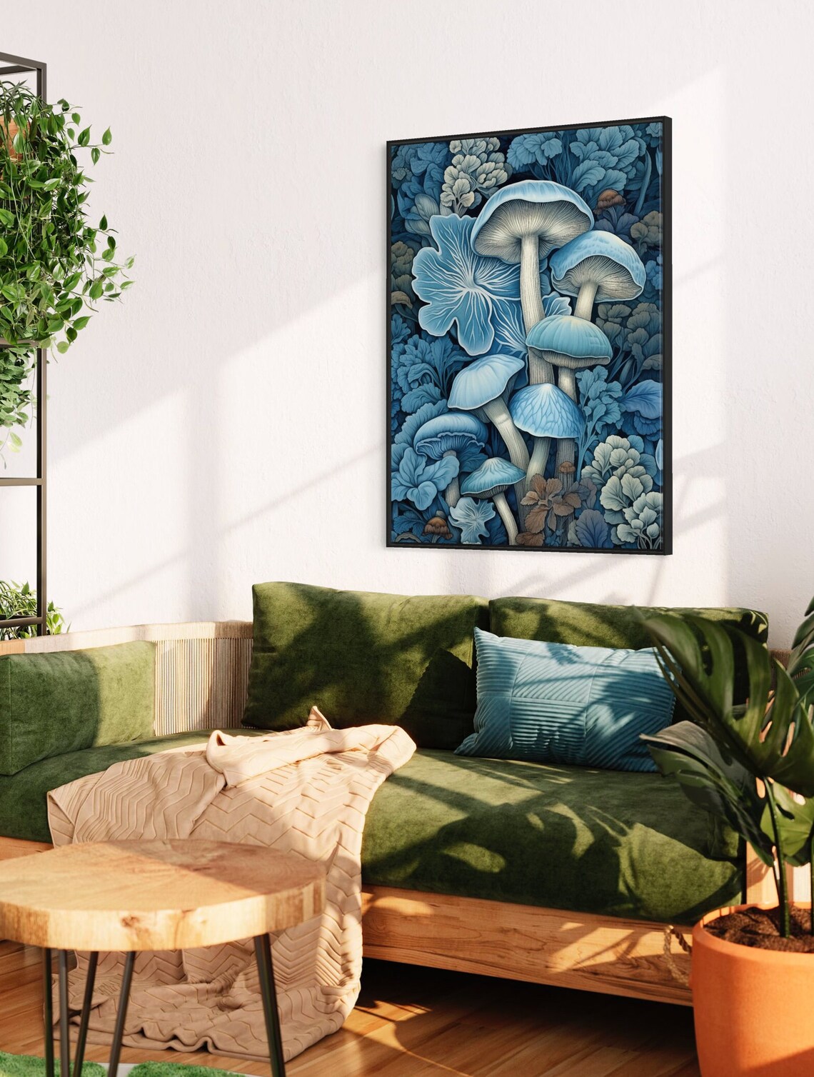 William Morris Inspired Mushroom Botanical Poster - Image 3