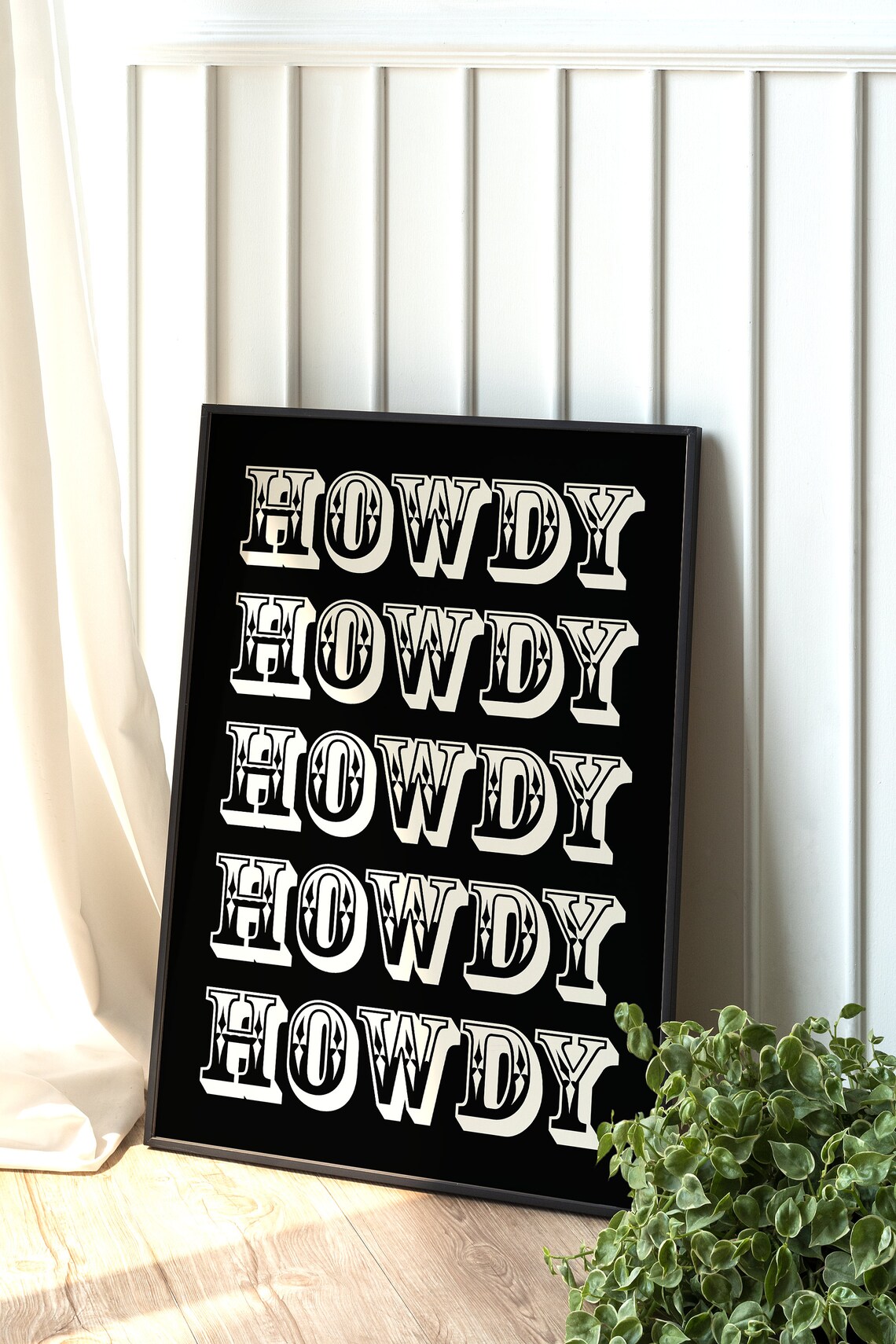 Howdy Typography Western Decor, Southwestern Poster - Image 4
