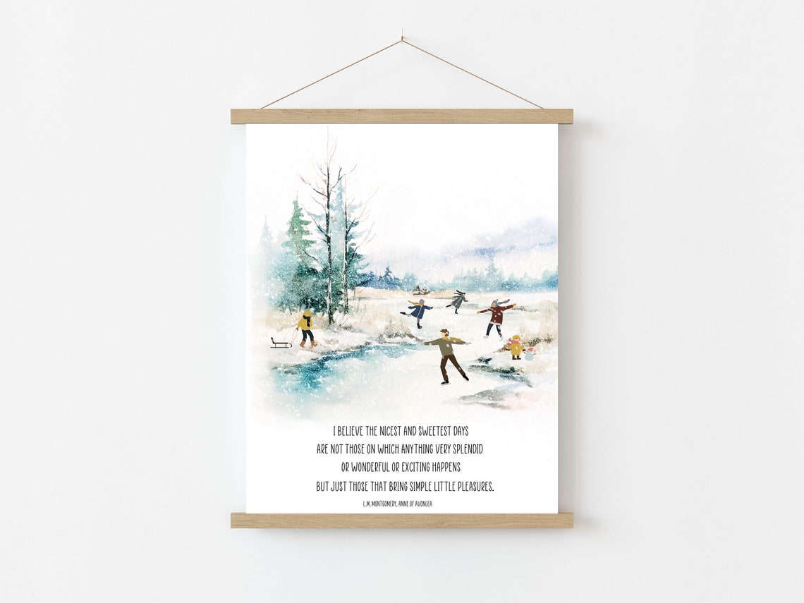 Anne Of Green Gables Quote Wall Art Book Quote Sign Winter Home Decor 5x7 8x10 11x14 16x20 Lm Montgomery Quote Woodland Decor - Image 2