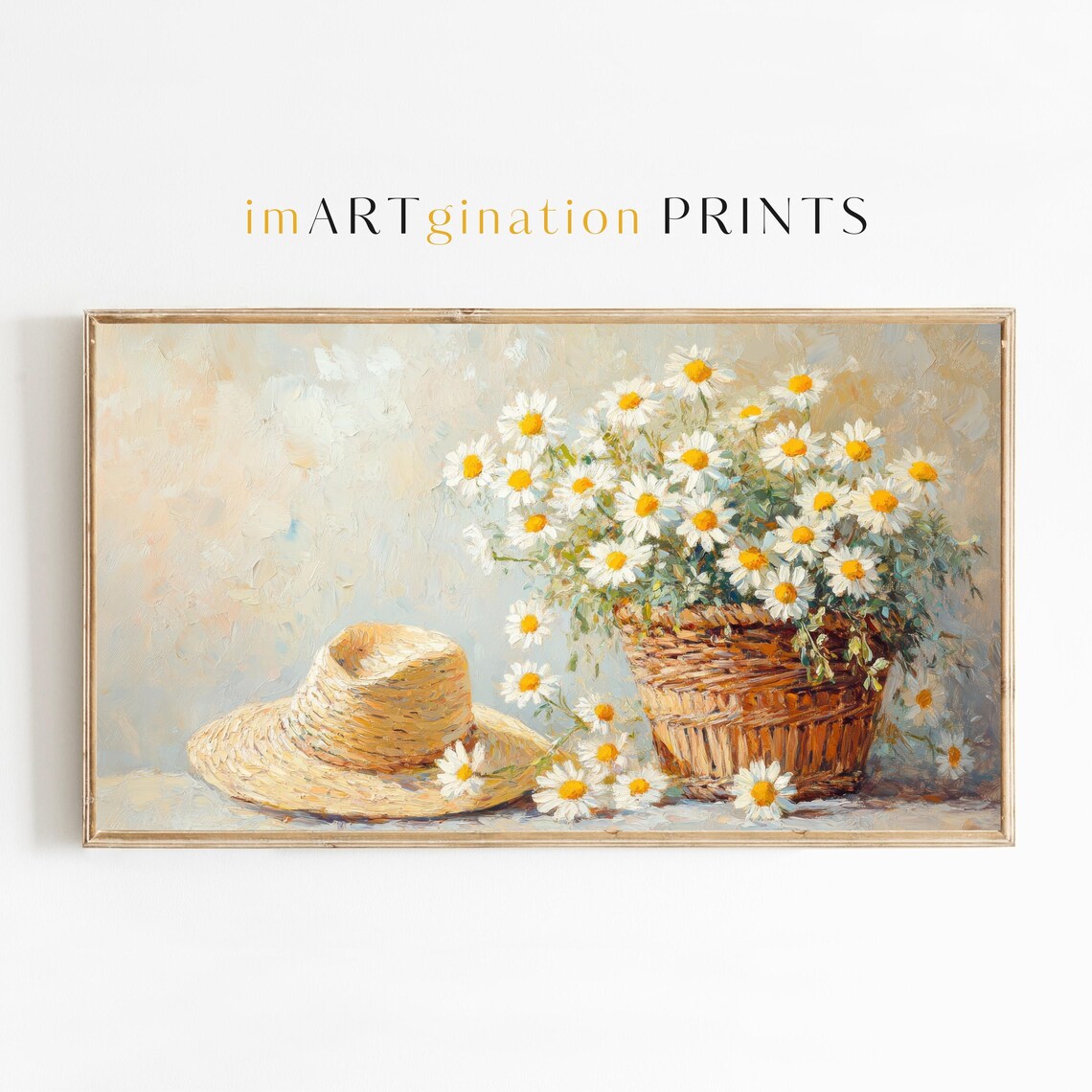 Daisies Summer Oil-Painting Style Wall Art Print - Image 2