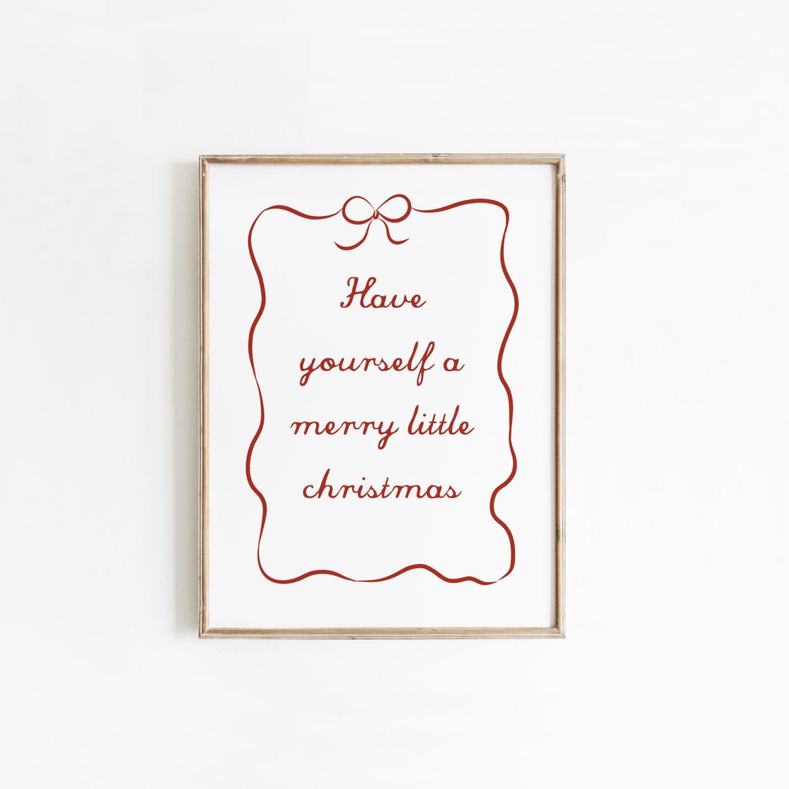 Have Yourself a Merry Little Christmas Script Coquette Poster - Image 6
