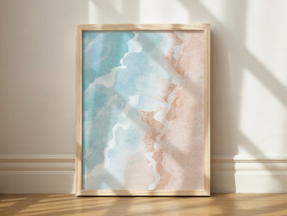 Aerial Beach Print Abstract Coastal Wall Art