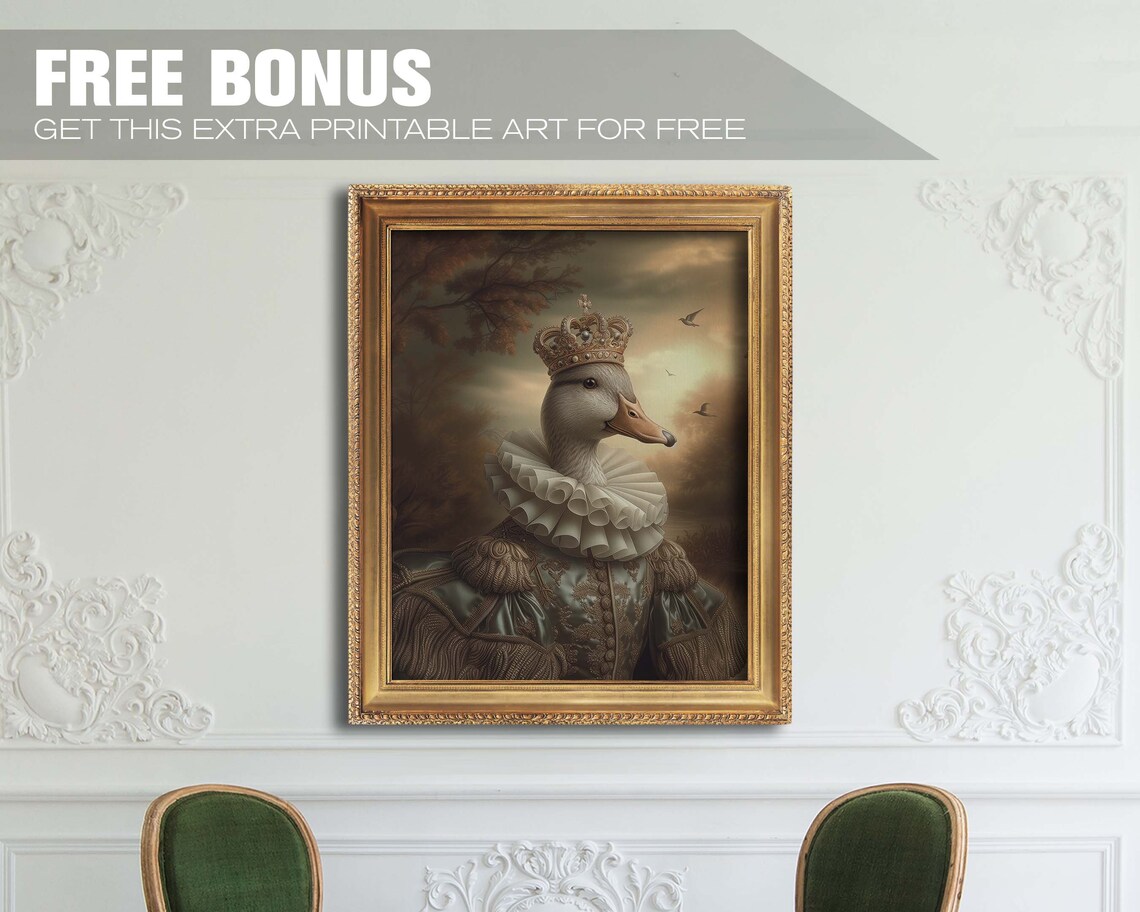 Royal Horse Portrait Crowned Regal Steed Golden Sunset Castle Poster - Image 2