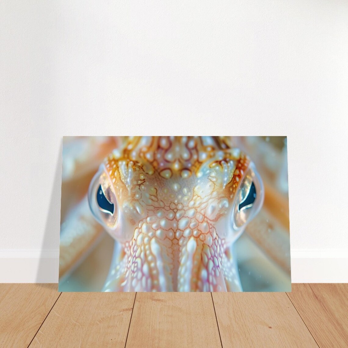 Cuttlefish Extreme Close Up Eyes Textured Skin Ocean Photo Wall Art Poster
