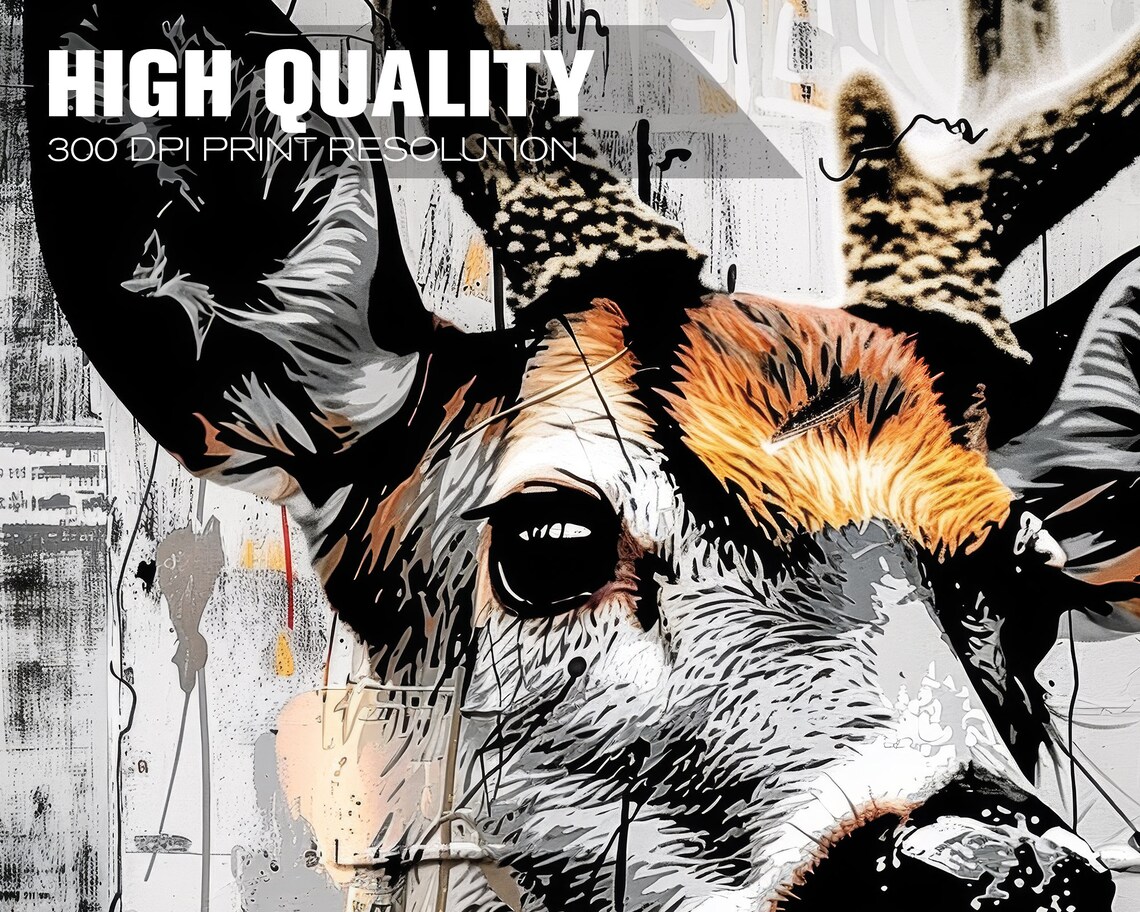 Graffiti Deer, Urban Style Abstract Illustration - Image 4