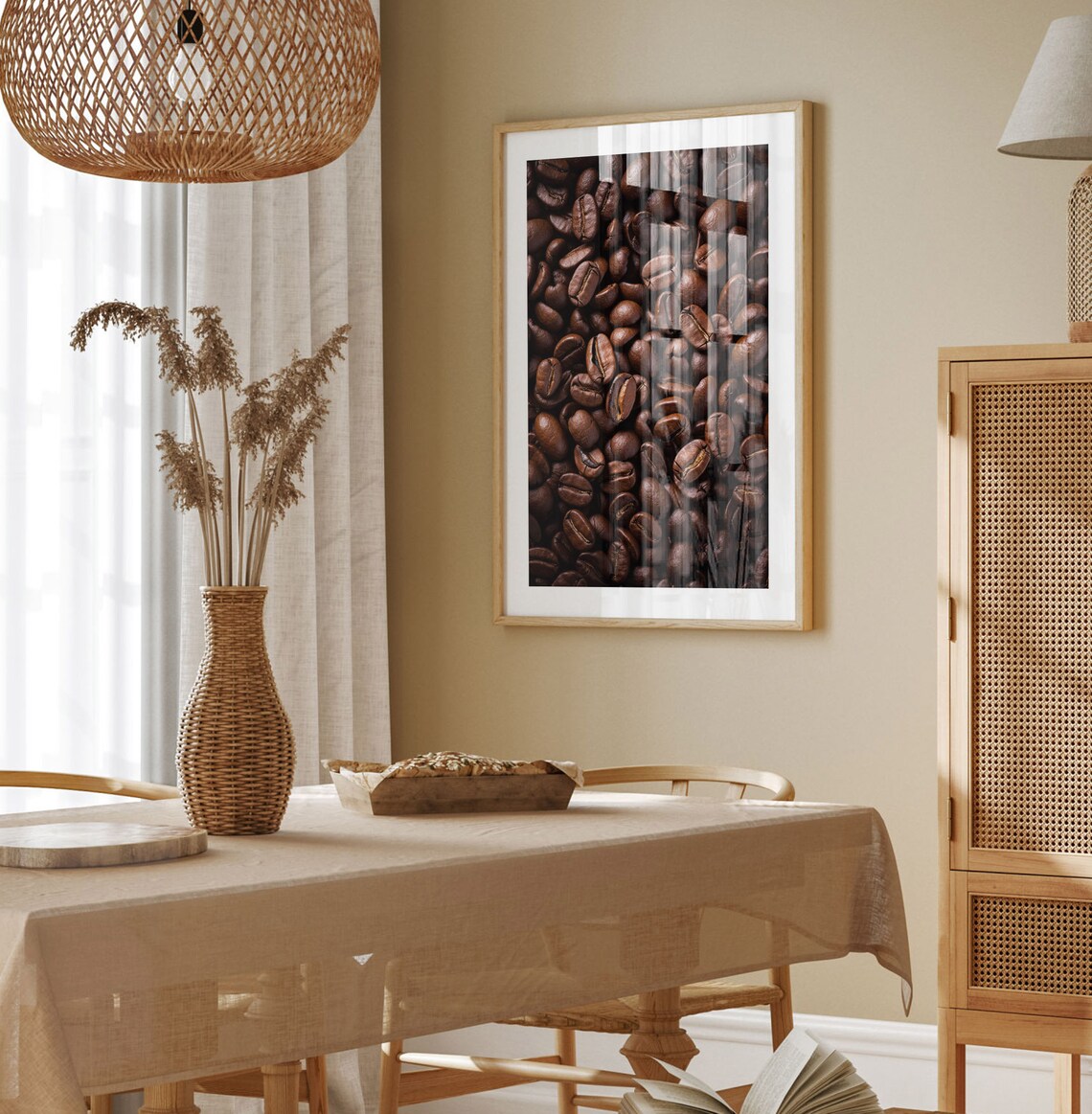 Roasted Coffee Beans Coffee Lovers Poster Art Aromatic Elegance Coffee Poster Sophisticated Coffee Art - Image 3