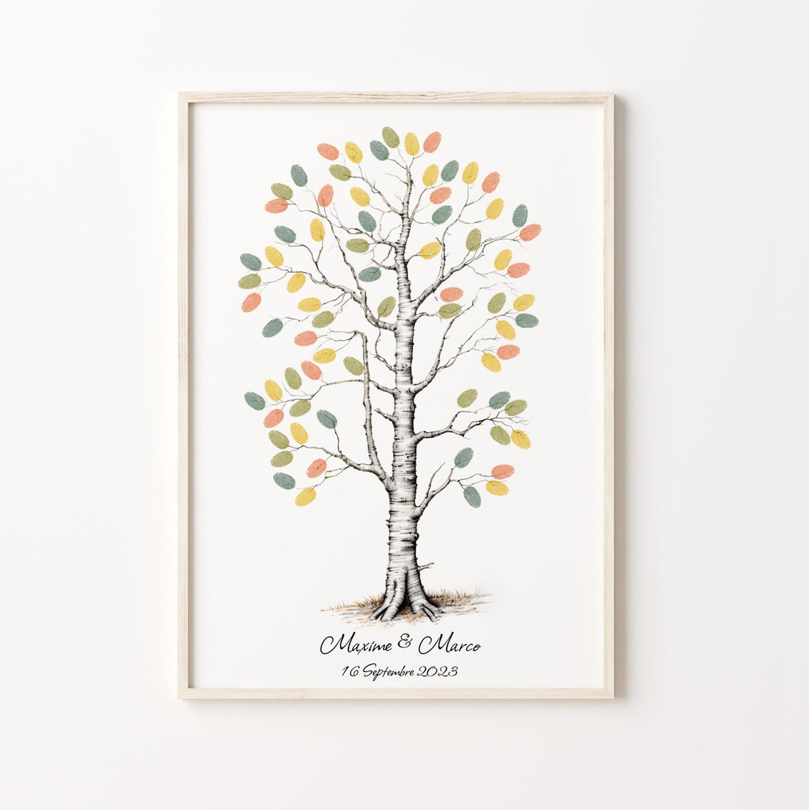 Tree Of Love Guest Book Guest Book Wedding Fingerprint Tree Customizable Guest Book Memorable Guestbook