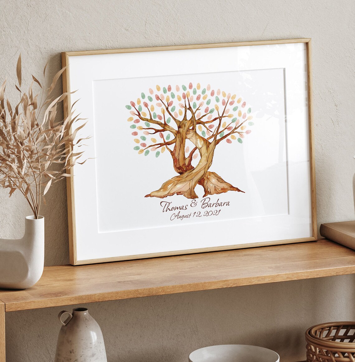 Oak Tree Fingerprint Guest Book, Wedding Tree - Image 3