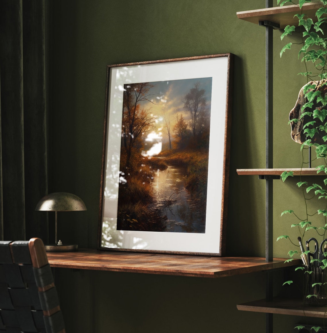 Natures Symphony Realistic Landscape Painting Art Majestic Sky Vibrant Fields And Enchanting Forest Instant - Image 4