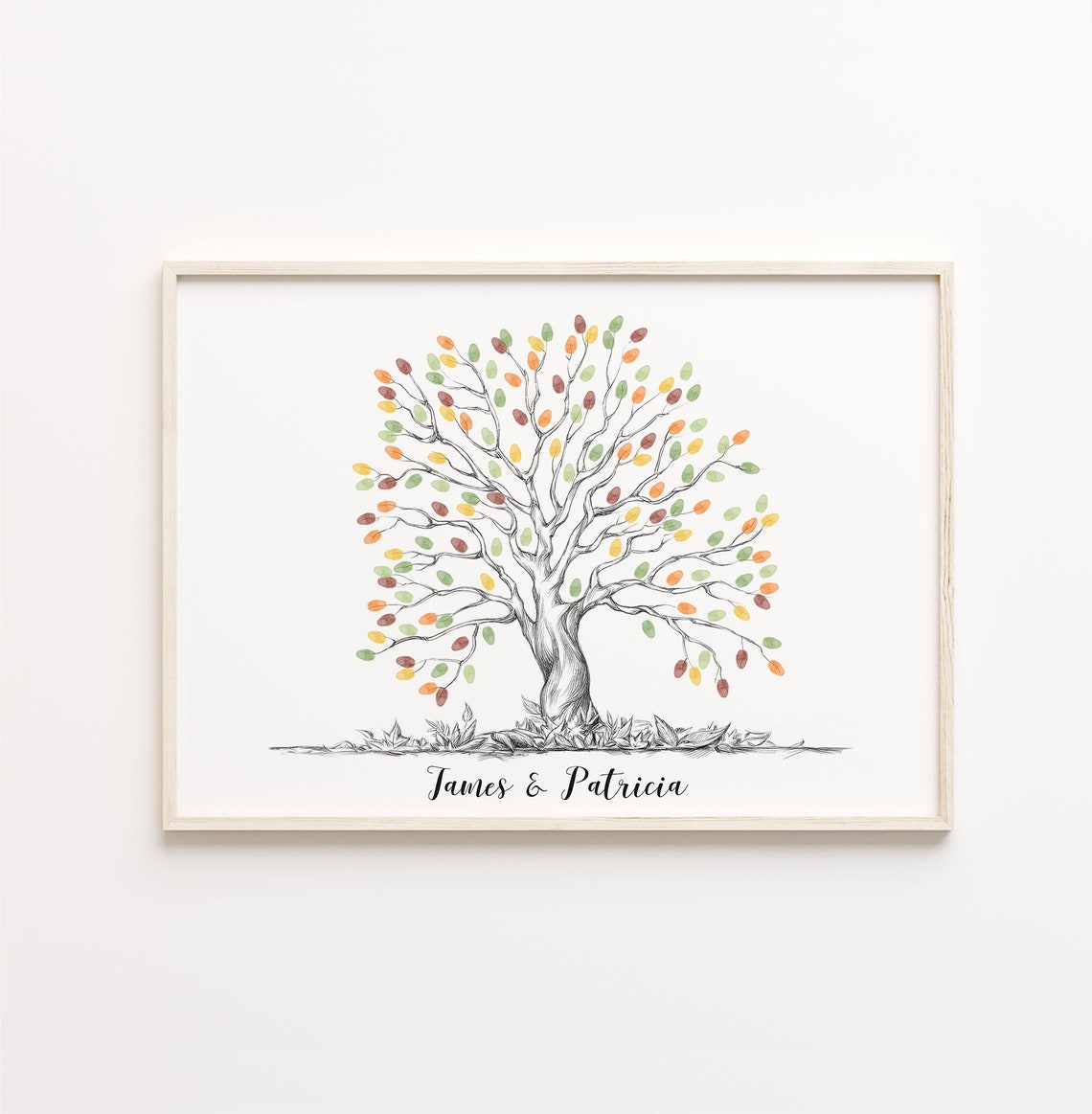 Fingerprint Tree Guest Book Wedding Ink Print