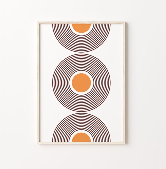 Geometric Abstract Art Scandinavian Room Decor Abstract Shapes Scandi Poster Modern Abstract Wall Art Instant