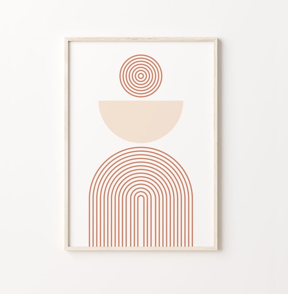 Scandinavian Room Decor Geometric Abstract Art Abstract Shapes Scandi Poster Modern Abstract Wall Art Instant