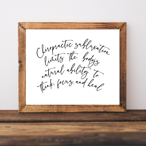 Chiropractic Subluxation Limits Natural Healing Ability Clinic Art Poster