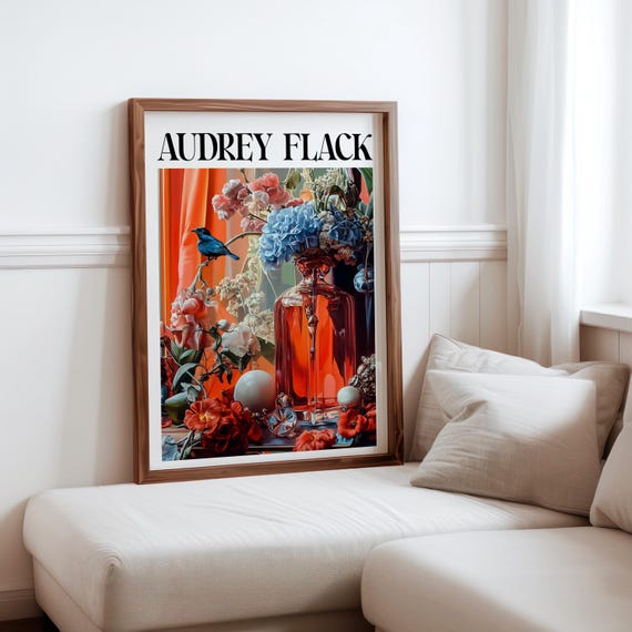 Audrey Flack Inspired Art Photorealism Poster Elegant Wall Art Surrealism Inspired Poster Unique Gift Idea Geometric Abstraction