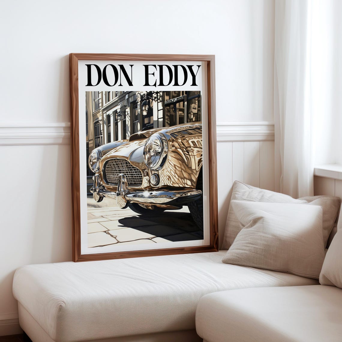 Don Eddy Style Chrome Vintage Grille Storefront Reflection Poster