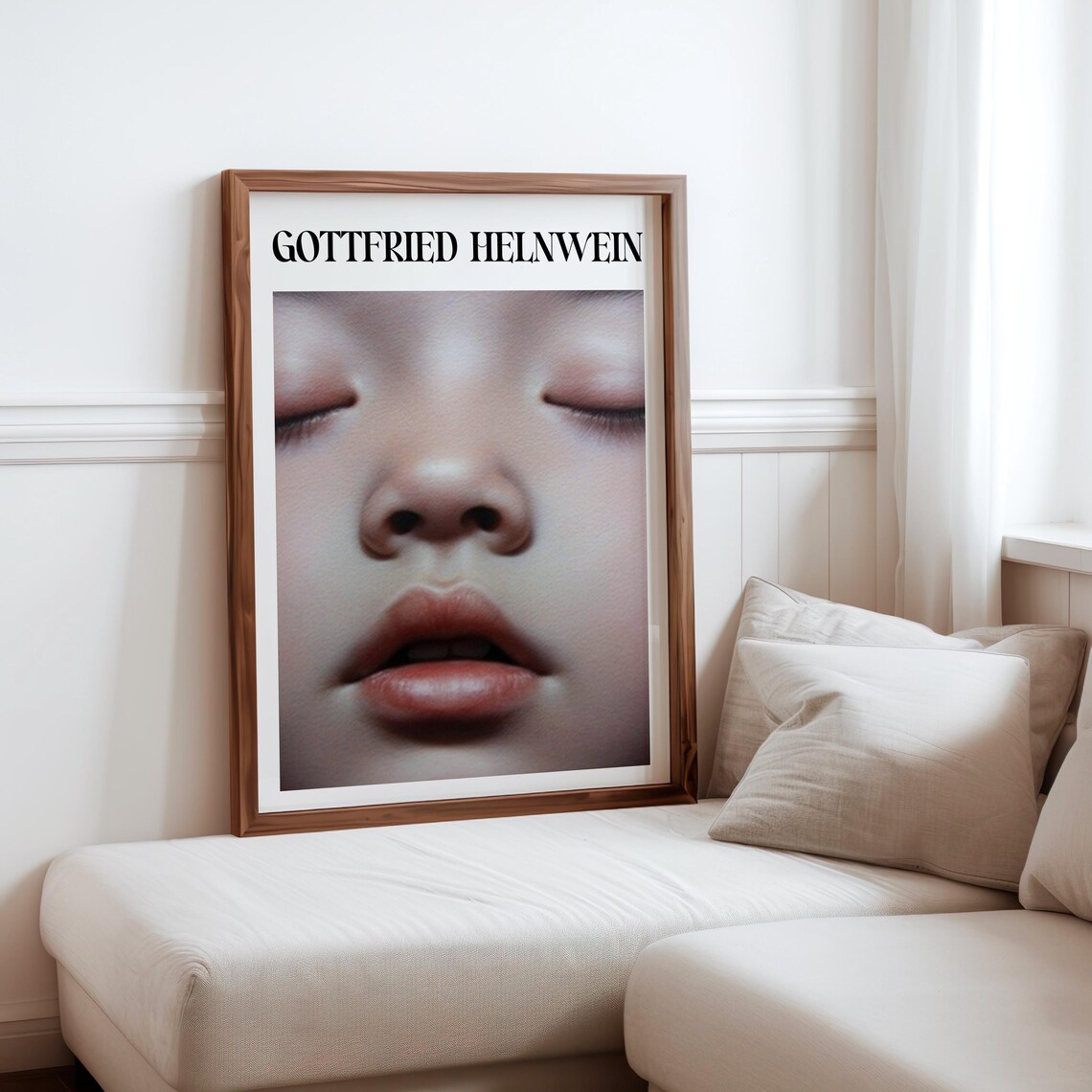 Gottfried Helnwein Inspired Sleeping Child Close-Up Portrait Art Print