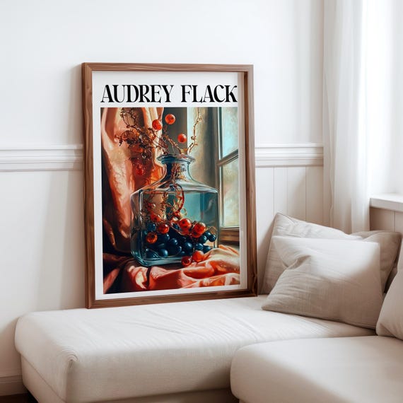 Audrey Flack Inspired Art Photorealism Poster Elegant Wall Art Surrealism Inspired Poster Unique Gift Idea Geometric Abstraction
