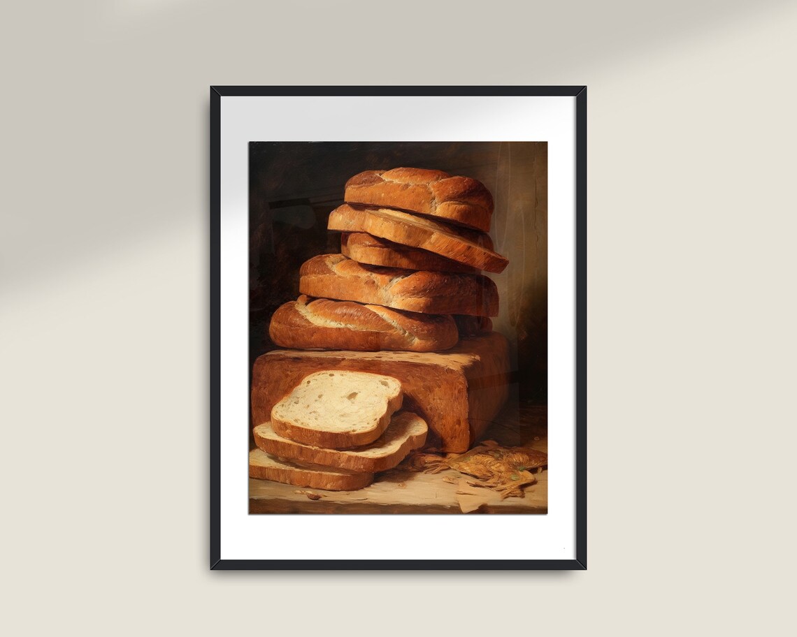 Vintage Bread Print, Country Kitchen Wall Art - Image 2