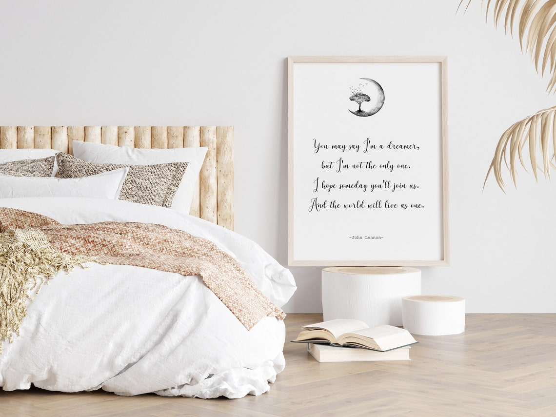You May Say I'm A Dreamer John Lennon Imagine Lyrics Quote Poster - Image 3