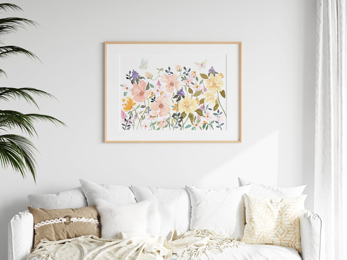 Colorful Wildflower Watercolor Art Print, Floral - Image 3