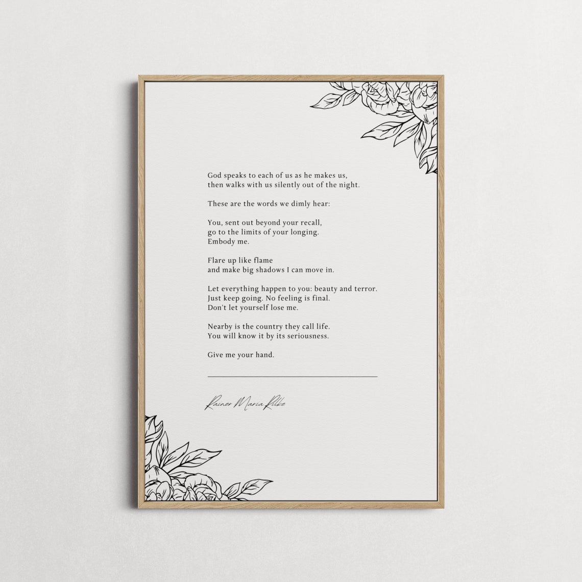 Rainer Maria Rilke Limits Of Your Longing Poem Poster Keep Going Gift - Image 5
