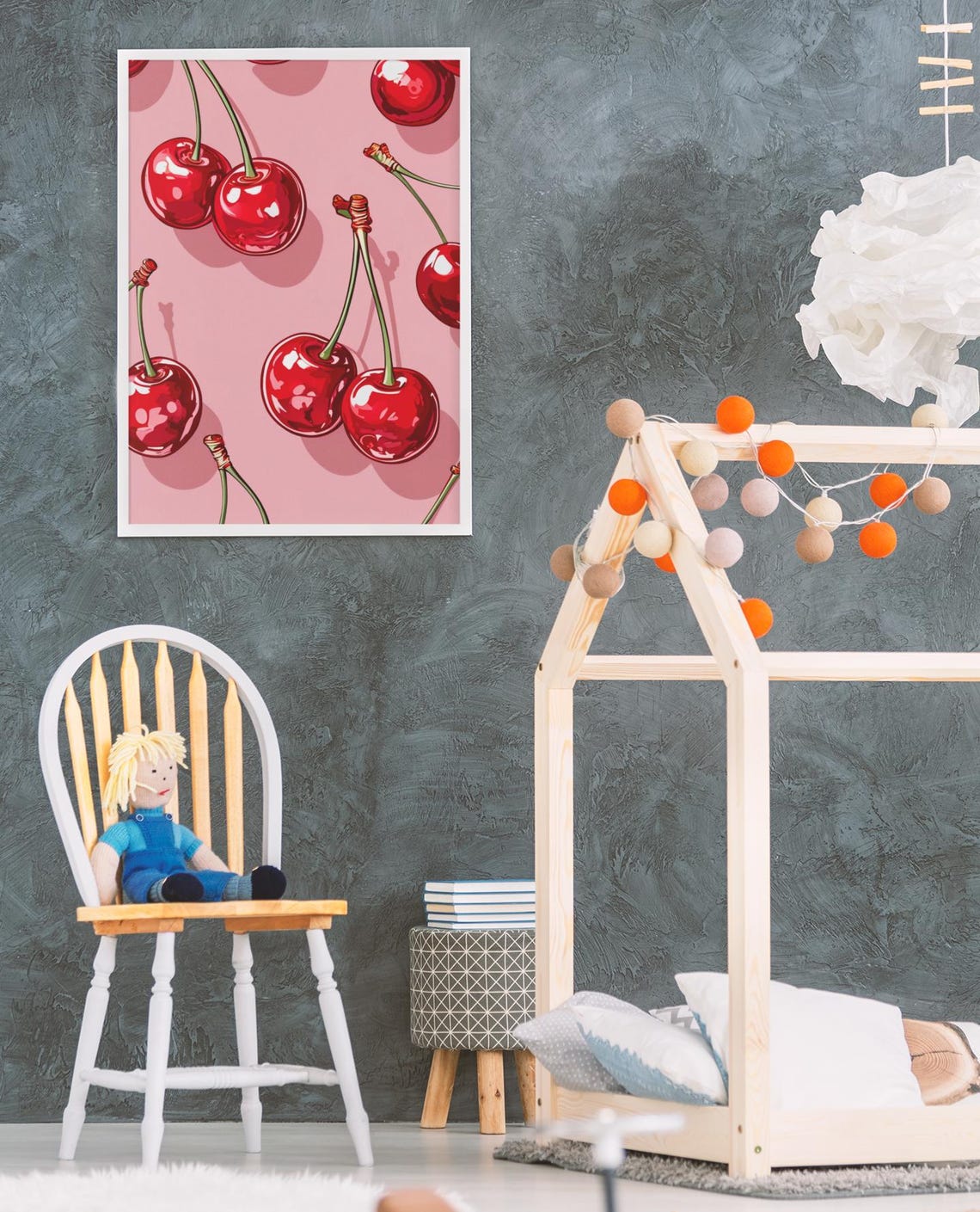 Retro Cherries, Charming Sweet Decor Poster - Image 3