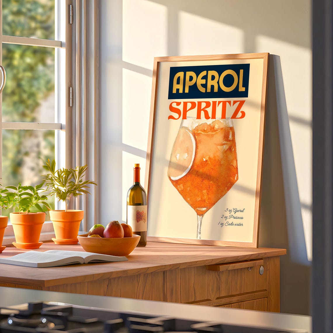 Aperol Spritz Poster, Italian Drink Home Bar Decor - Image 7
