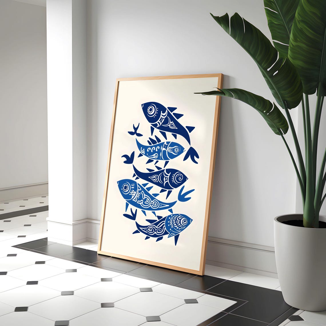 Vintage Vibe Fish Poster, Unique Artwork - Image 5